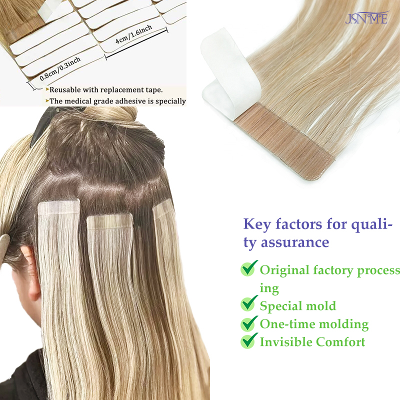 Extensão de cabelo com fita JS - Invisible Tape In Extensions Real Hair avaliação e preço