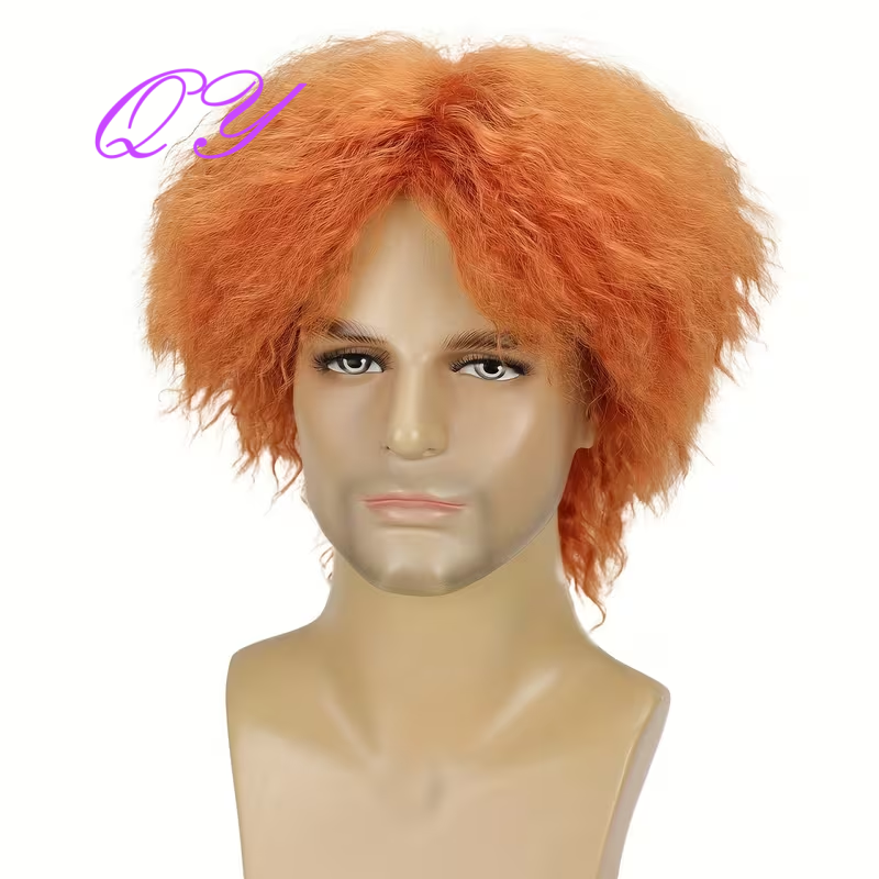 Peruca Curta Laranja Afro Cach - Synthetic Wigs avaliação e preço