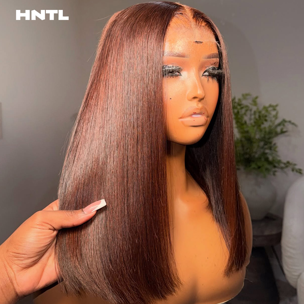 Peruca Bob Marrom Sem Cola Pro - Pre Parted 13X4 Lace Front Bob Wig avaliação e preço