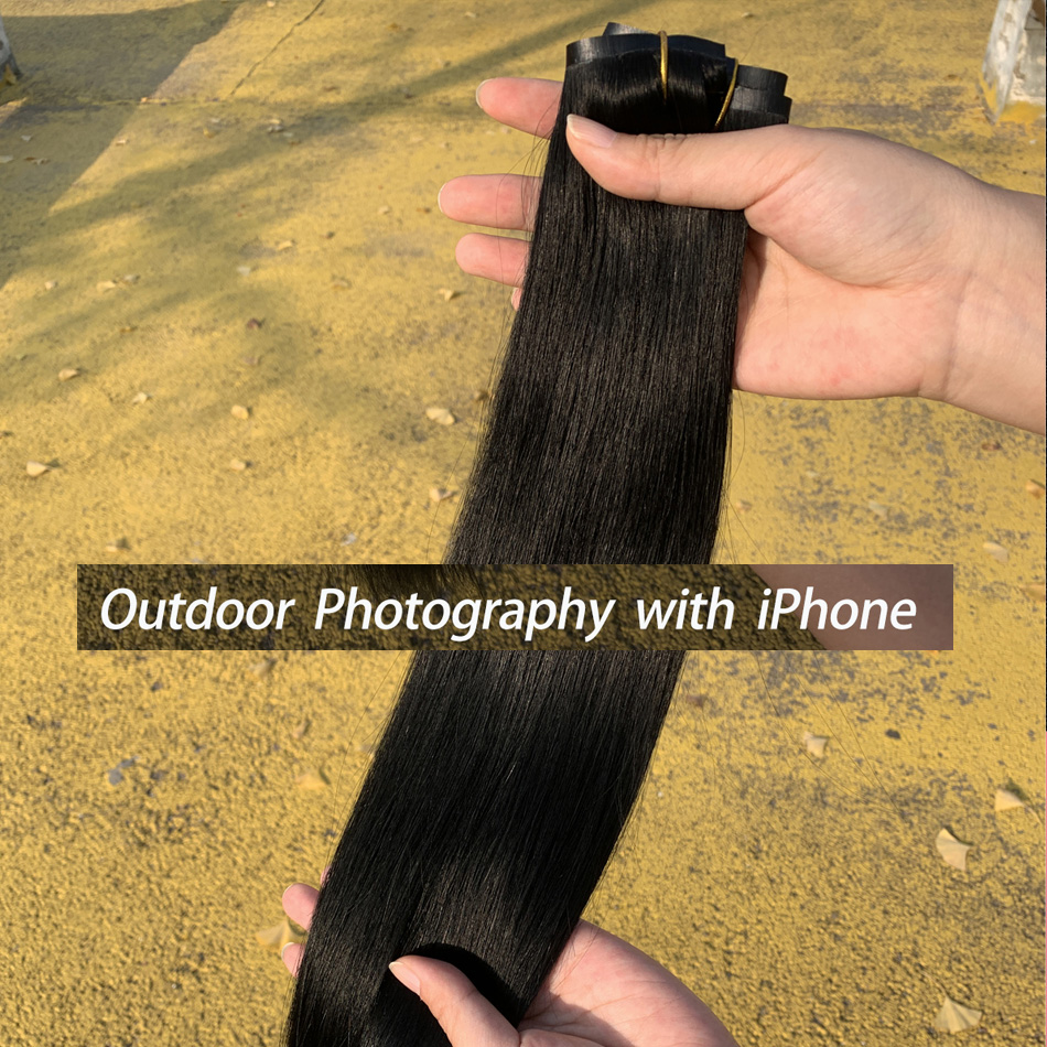 Extensões de cabelo com clipe  - Seamless Clip In Hair Extensions Human Hair avaliação e preço
