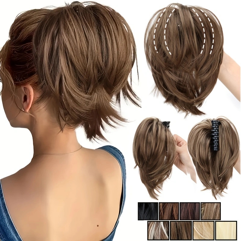 Wigsin sintético bagunçado coq - Claw Clip Messy Bun Hair Piece avaliação e preço
