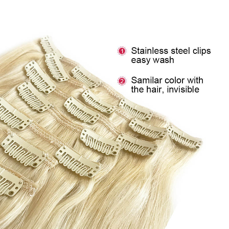 Ali Queen 7 Peças de Extensões - Seamless Clip In Hair Extensions Human Hair avaliação e preço