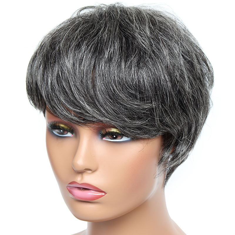 Barato peruca curta em linha r - Short Pixie Cut Wig Human Hair Cheap avaliação e preço
