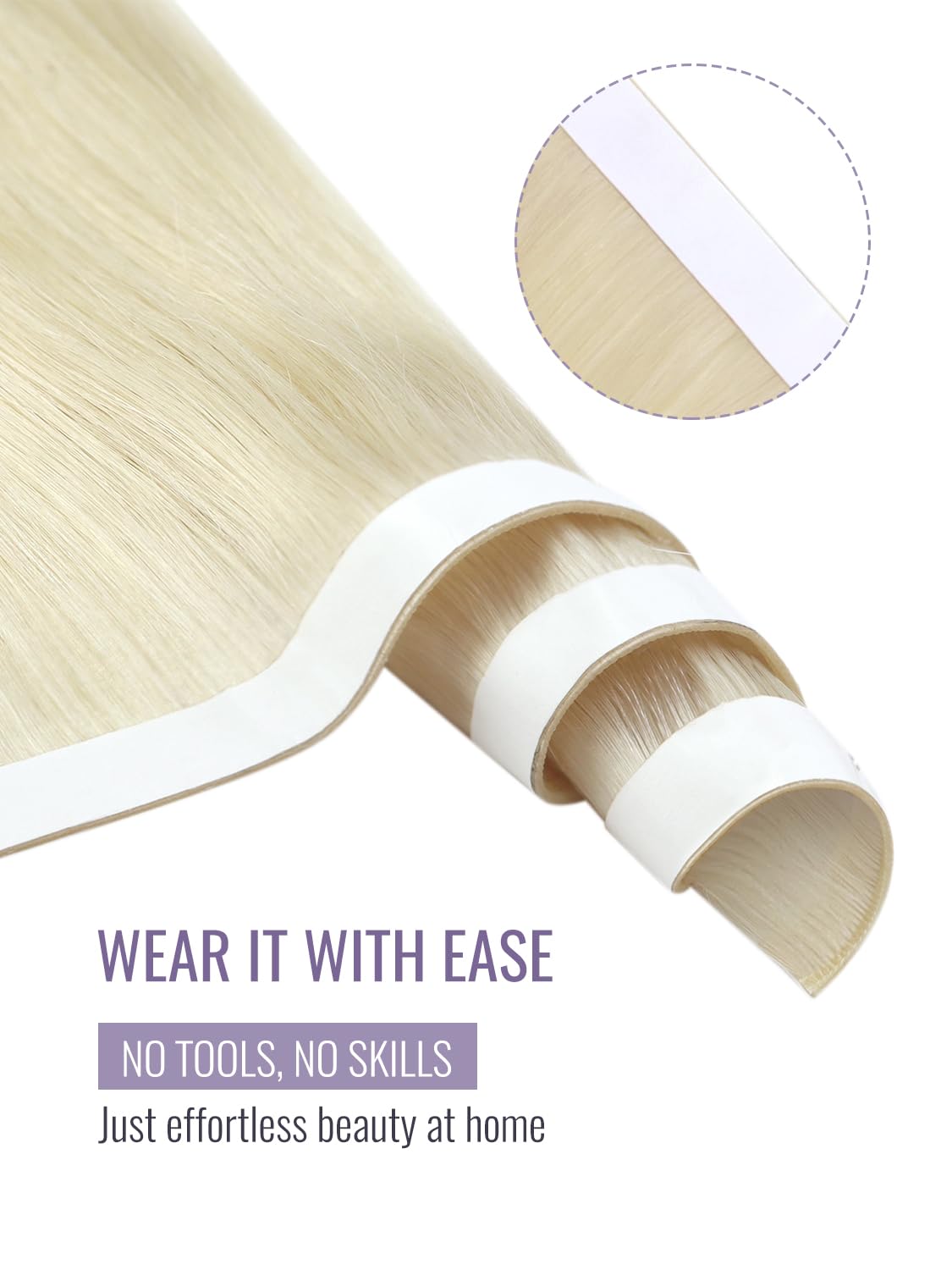 Moresoo fita em trama extensõe - Invisible Tape In Extensions Real Hair avaliação e preço