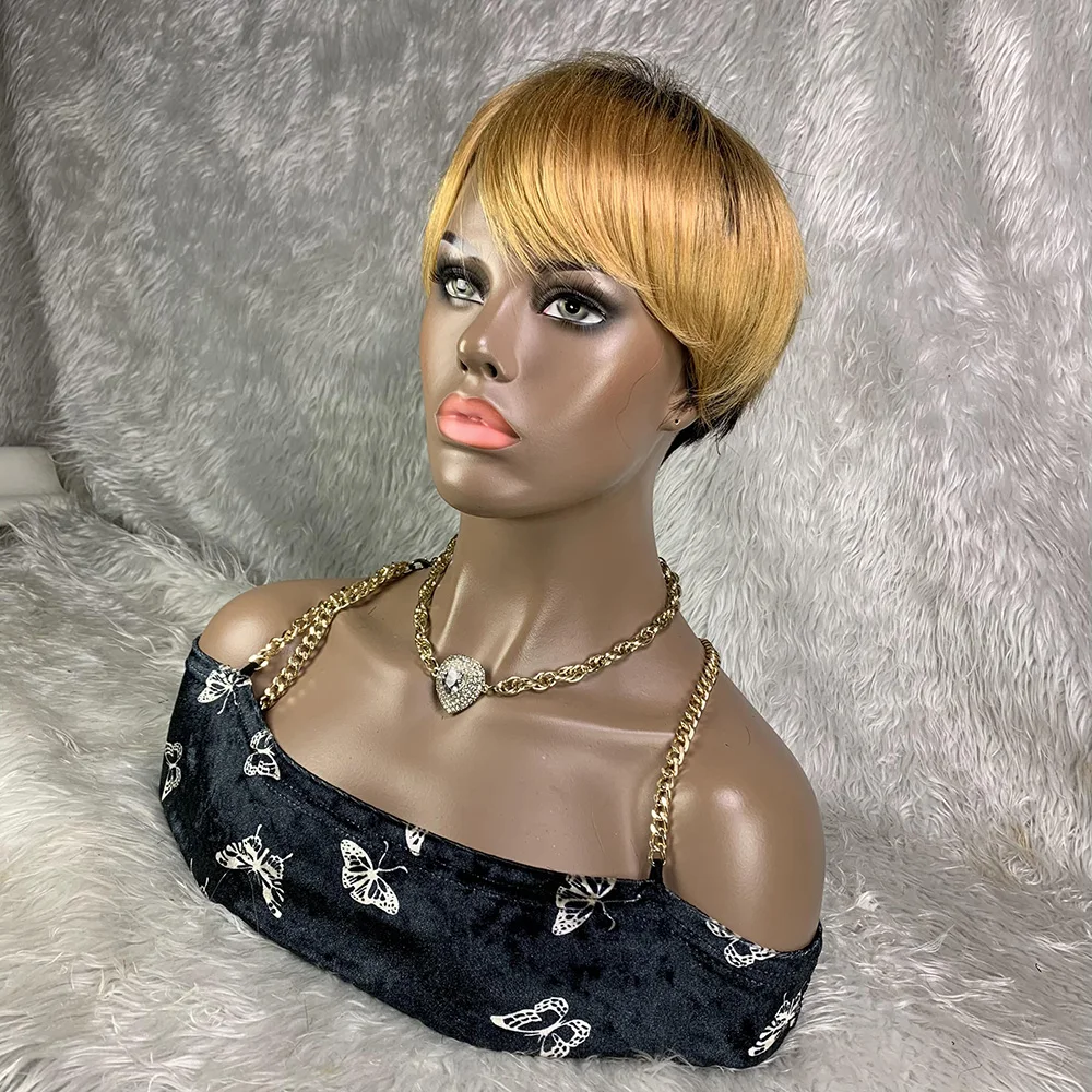 8 Polegada curto remy peruca d - Short Pixie Cut Wig Human Hair Cheap avaliação e preço