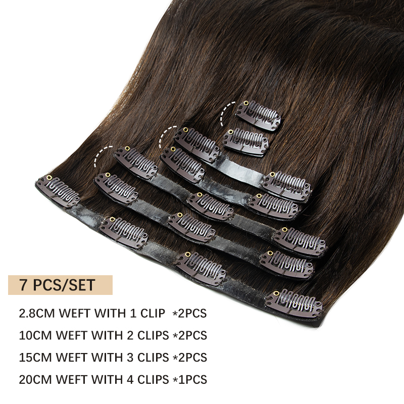 Grampo grosso invisível do plu - Seamless Clip In Hair Extensions Human Hair avaliação e preço