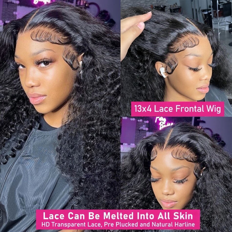 Peruca Frontal de Renda com De - Human Hair Wigs avaliação e preço