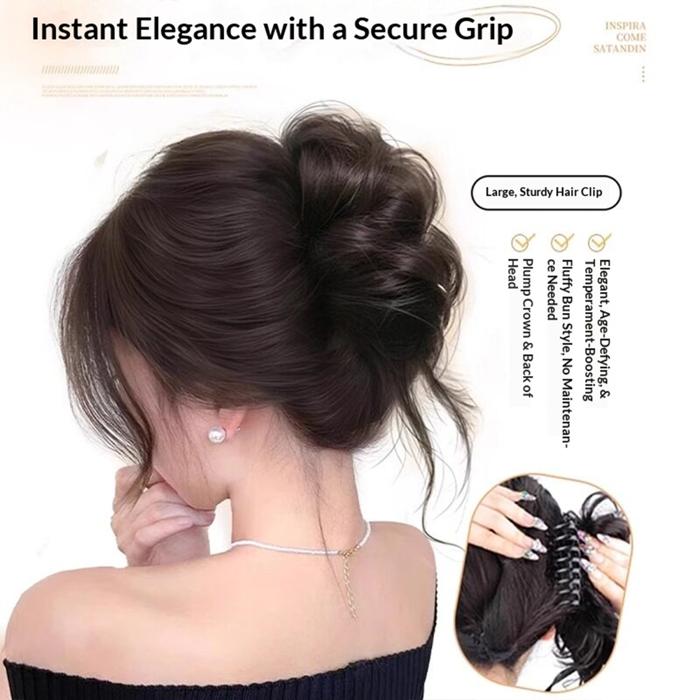 1 unidade de Extensão de Coque - Claw Clip Messy Bun Hair Piece avaliação e preço